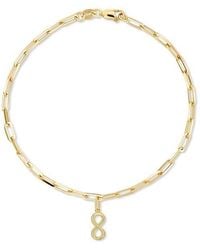DEVATA - Infinity Charm With Paperclip Chain Bracelet - Lyst