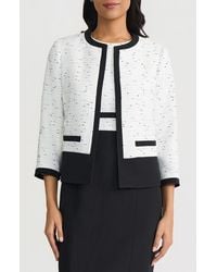 Kasper - Contrast Trim Cardigan - Lyst