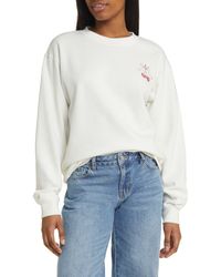 GOLDEN HOUR - Cherry Bow Cotton Blend Graphic Sweatshirt - Lyst