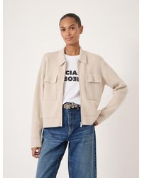 Hush - Knitted Zip Front Jacket - Lyst