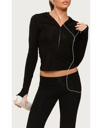 Edikted - Callan Zip-Up Crop Hoodie - Lyst