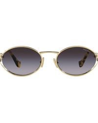 Miu Miu - 54Mm Gradient Oval Sunglasses - Lyst