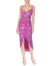 Rachel Roy - Bree Printed Wrap Midi Dress - Lyst