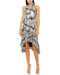 Mac Duggal - High Neck Keyhole Ruffle Mini Dress - Lyst