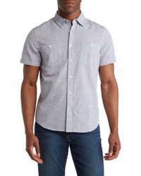Lucky Brand - Mason Short Sleeve Stretch Cotton Button-up Shirt - Lyst