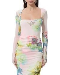 AFRM - Ines Floral Long Sleeve Mesh Top - Lyst