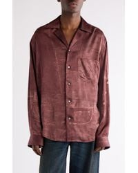 Acne Studios - Soweno Trompe L'Oeil Print Button-Up Shirt - Lyst