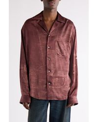 Acne Studios - Soweno Trompe L'Oeil Print Button-Up Shirt - Lyst