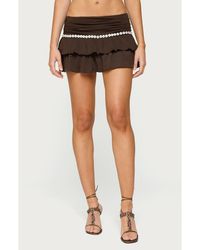 Edikted - Katarina Low Rise Tiered Ruffle Miniskirt - Lyst