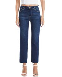 Bayeas - Raw Hem Crop Straight Leg Jeans - Lyst