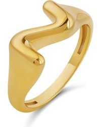 SHYMI - Bubble Letter Initial Ring - Lyst