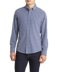 Mizzen+Main - Mizzen+main City Trim Fit Check Stretch Flannel Button-down Shirt - Lyst