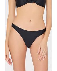 MILLY - Solid Margot Bikini Bottoms - Lyst