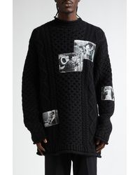 TAKAHIROMIYASHITA TheSoloist. - Joseph Szabo Photo Patch Wool Fisherman Sweater - Lyst
