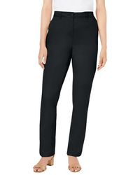 Jessica London - Stretch Cotton Chino Straight Leg Pant - Lyst