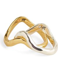 Madewell - Set Of 2 Hammered Sculptural Stacking Rings - Lyst