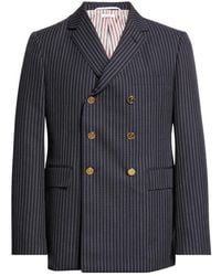 Thom Browne - Fit 1 Pinstripe Double Breasted Wool Sport Coat - Lyst