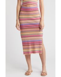 Rip Curl - Palapa Rib Midi Skirt - Lyst