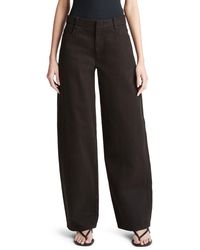 Vince - Washed Cotton Twill Wide Leg Pants - Lyst