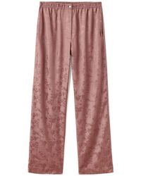 Mango - Jacquard Satin Pajama Pants - Lyst