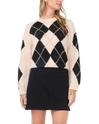 Vince Camuto - Argyle Long-sleeve Sweater - Lyst