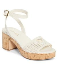 Prada - Crochet Cork Platform Sandal - Lyst