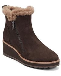 Easy Spirit - Jane Faux Fur Lined Wedge Bootie - Lyst