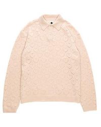 vowels - Eyelet Polo Sweater - Lyst