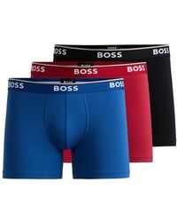 BOSS - 3-Pack Power Stretch Cotton Boxer Briefs - Lyst