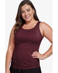 Calypsa - Plus Size Maya Tankini Swim Top With Built-In Bra - Lyst