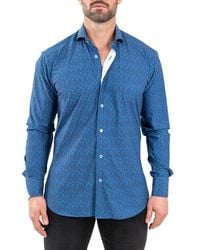 Maceoo - Einstein Stretch Oceanic Button-Up Shirt - Lyst