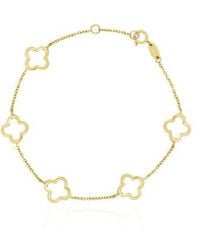 The Lovery Fine Jewelry - Small Open Clover Bracelet - Lyst