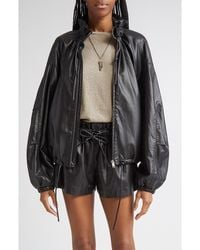Isabel Marant - Neela Faux Leather Drawstring Jacket - Lyst