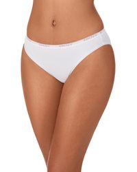 DKNY - Table Top Stretch Cotton Blend Bikini - Lyst