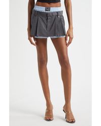 Alexander Wang - Prestyled Pleated Skort With Detachable Chain Detail - Lyst