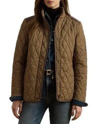 Ralph Lauren - Houndstooth Quilted Barn Jacket - Lyst