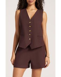 Matty M - Davenport Linen Blend Vest - Lyst