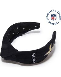 Lele Sadoughi - New Orleans Saints Embroidered Knotted Headband - Lyst
