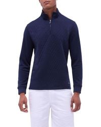 Bugatchi - Quilted Quarter Zip Performance Pullover - Lyst