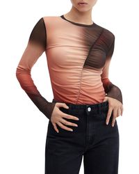 Mango - Gradient Ruched Top - Lyst