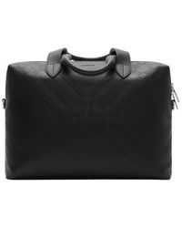 Burberry - Embossed Check Briefcase - Lyst