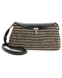TOTEME - T-Lock Top Handle Woven Leather Clutch - Lyst