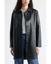 Nordstrom - Long Leather Jacket - Lyst