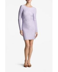 St. John - Sequin Long Sleeve Stretch Knit Body-Con Dress - Lyst