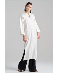 Natori - Cotton Silk Twill Tunic With Side Slits - Lyst