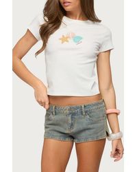 Edikted - Ocean Club Stretch Cotton Baby T-Shirt - Lyst
