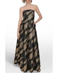 Donna Karan - Strapless Fit & Flare Gown - Lyst