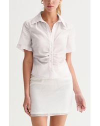 Crescent - Tencel Blend Button Up Top - Lyst