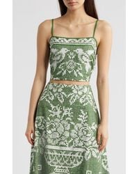 Cleobella - Juniper Print Cotton Poplin Crop Top - Lyst