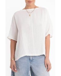 ocean + main - Square Gauze Top - Lyst